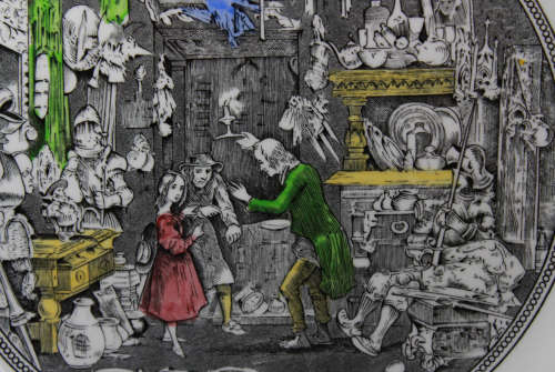 Decorative Wall Plate `The Old Curiosity Shop` Illustrations from Dickens, by Adams