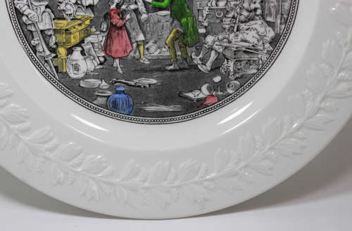 Decorative Wall Plate `The Old Curiosity Shop` Illustrations from Dickens, by Adams