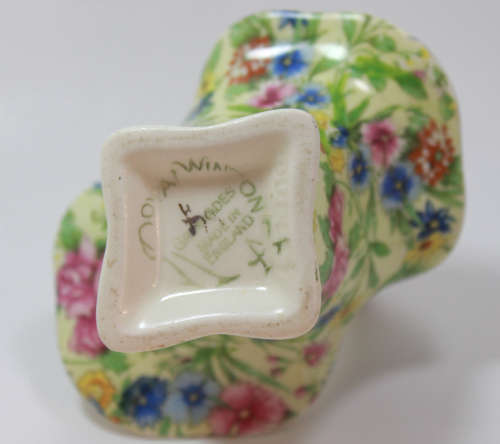 Vintage Royal Winton Grimwades  Miniature `Dudley` Shape Chintz Pattern Fruit Basket.