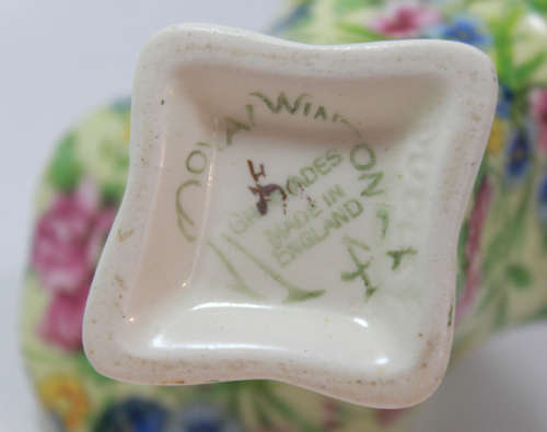 Vintage Royal Winton Grimwades  Miniature `Dudley` Shape Chintz Pattern Fruit Basket.