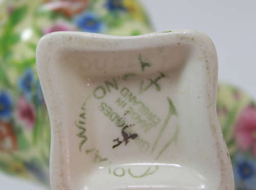 Vintage Royal Winton Grimwades  Miniature `Dudley` Shape Chintz Pattern Fruit Basket.