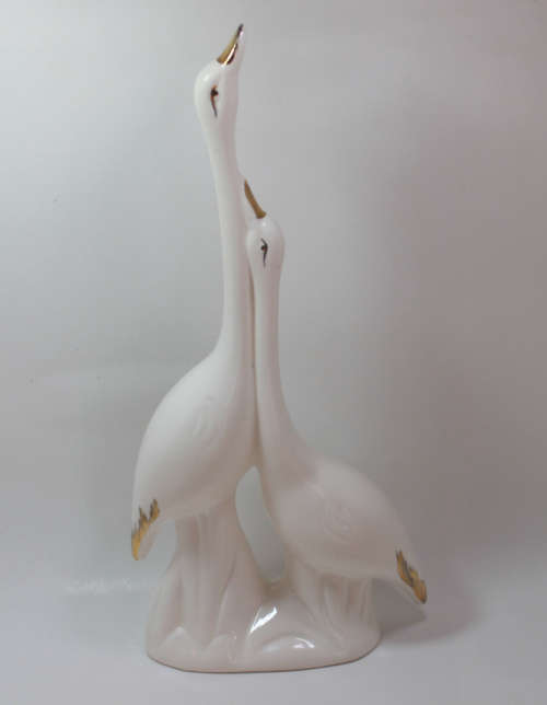 Pair of White Storks Figurine