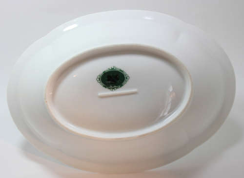 Porcelain Floral Patterned Fruit Bowl with Handle