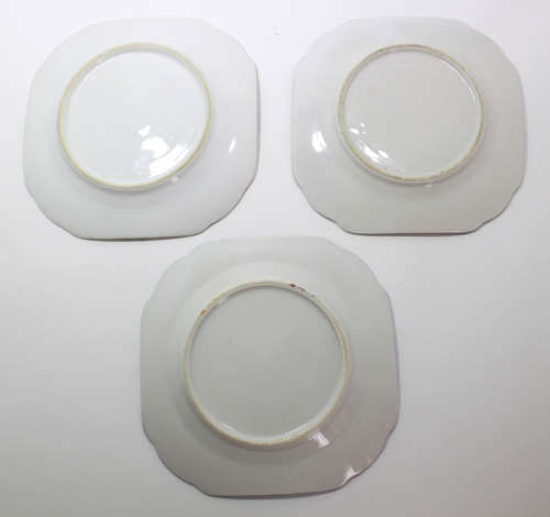 Set of 3 Art Deco Style Tea Plates