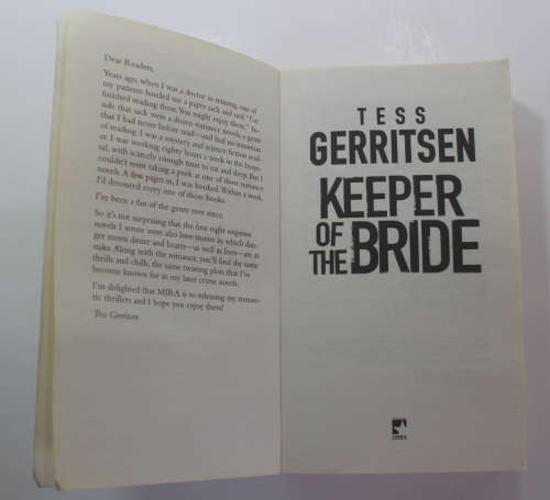Keeper Of The Bride by Tess Gerritsen Softcover Book