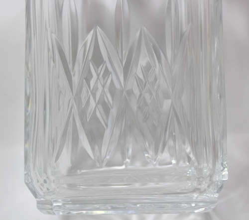 Classic Square Crystal Decanter Diamond Pattern with Nylon Stopper