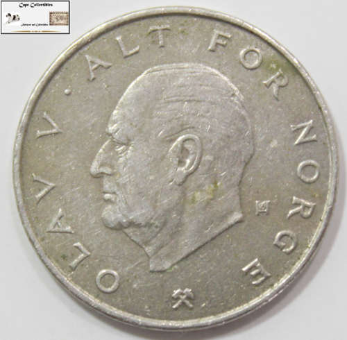 Norway 1977 1 Krone Coin Circulated