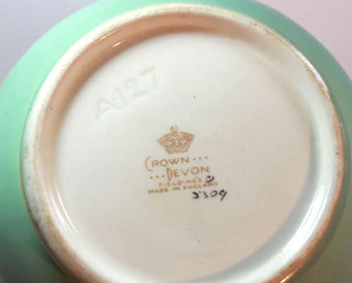 Vintage Crown Devon Fieldings Art Deco Ewer Style Vase A127