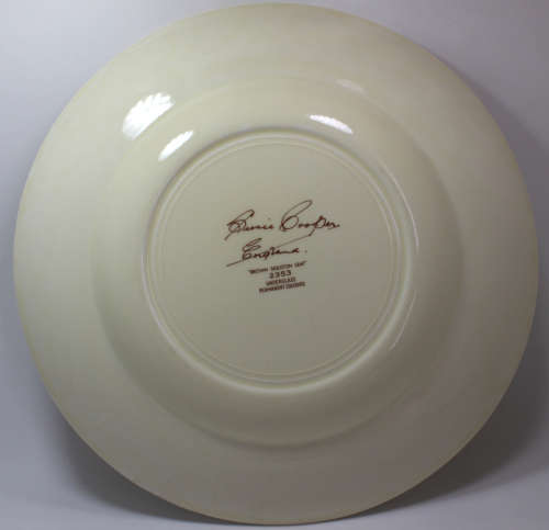 Pair of Susie Cooper Brown Skeleton Leaf Pattern 2353 Dinner Plate