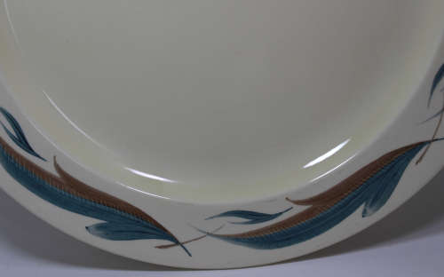 Susie Cooper Handpainted Leaf Pattern Dinner Plate