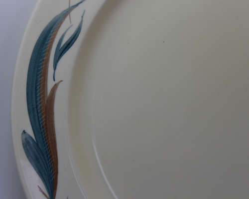 Susie Cooper Handpainted Leaf Pattern Dinner Plate