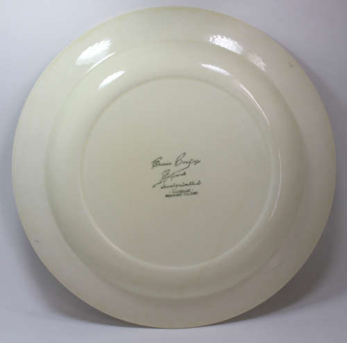 Susie Cooper Handpainted Leaf Pattern Dinner Plate