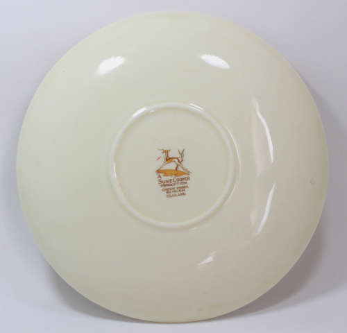Vintage Susie Cooper Soup Bowl with Saucer Pattern 499