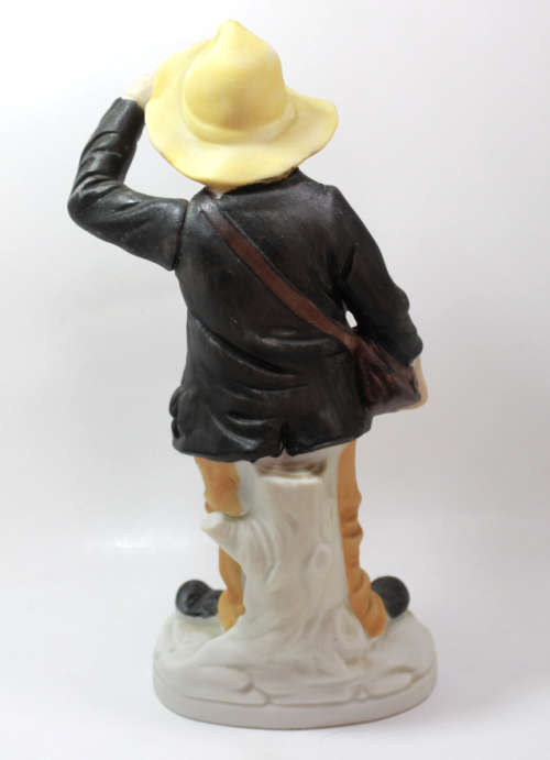 Bearded Old Man with Hat and Coat and Satchel Porcelain Figurine
