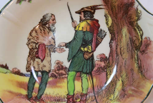Vintage Royal Doulton Bowl of Robin Hood Under The Greenwood Tree D6341