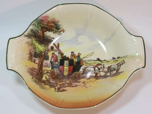 Vintage Royal Doulton Bowl of Old English Coaching Scenes D6393