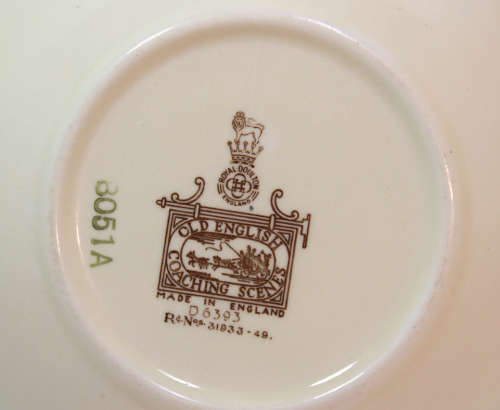 Vintage Royal Doulton Bowl of Old English Coaching Scenes D6393