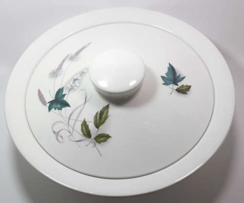 Snowhite Range Green, Pink and White Leaves Server Tureen by Johnson Bros