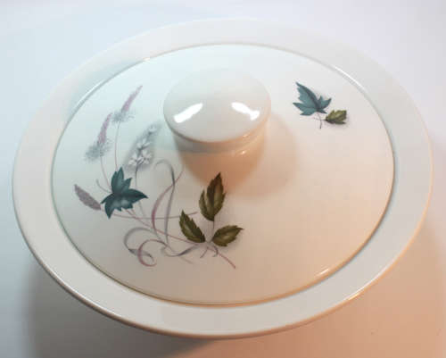 Snowhite Range Green, Pink and White Leaves Server Tureen by Johnson Bros