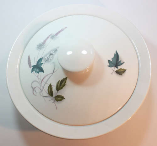 Snowhite Range Green, Pink and White Leaves Server Tureen by Johnson Bros