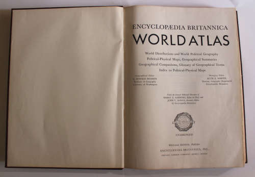 Encyclopedia Britannica World Atlas 1963 Unabridged Edition