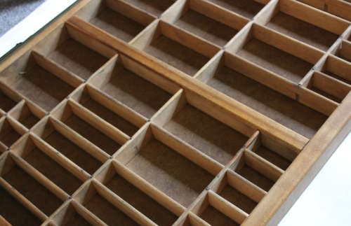 Vintage Original Hamilton Letterpress Big Printers Drawer 89 Division Printers Tray