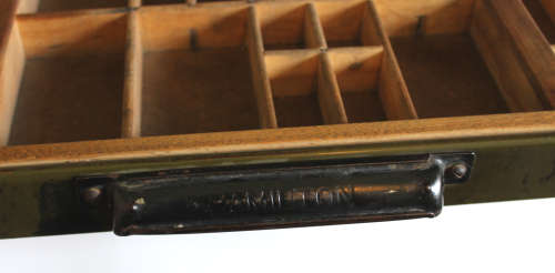 Vintage Original Hamilton Letterpress Big Printers Drawer 89 Division Printers Tray