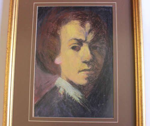 Framed Original Portrait of Rembrandt by Walter Buchhorn 1999