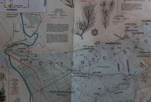 Cape Nature Conservation Boland Hiking Trail HH Section 1994 Folded Map