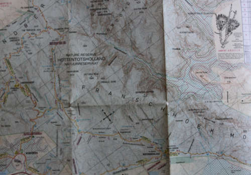 Cape Nature Conservation Boland Hiking Trail HH Section 1994 Folded Map