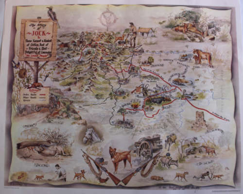 Jock Of The Bushveld by E Buckley Pictorial Map Reproduction Print