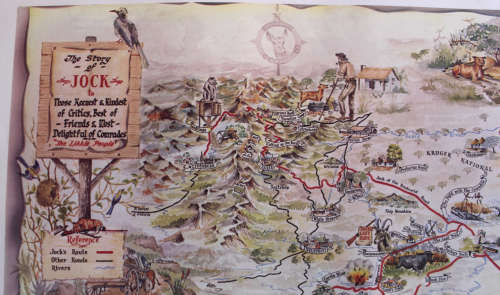 Jock Of The Bushveld by E Buckley Pictorial Map Reproduction Print