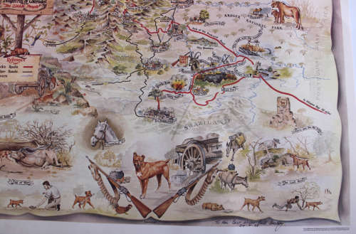 Jock Of The Bushveld by E Buckley Pictorial Map Reproduction Print