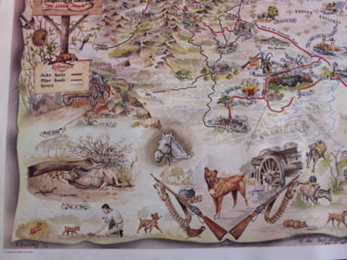 Jock Of The Bushveld by E Buckley Pictorial Map Reproduction Print