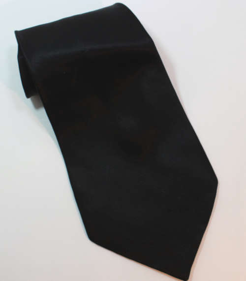 Formal Plain Black Classic Necktie