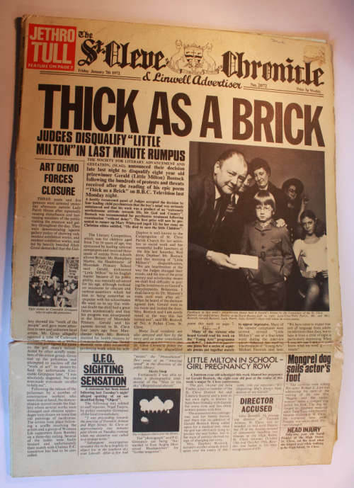 Jethro Tull Thick As a Brick Vinyl LP