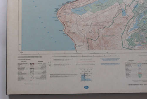Topographical Map of Somerset West Laminated Blockmounted
