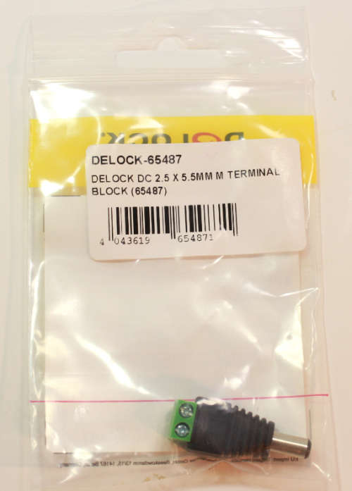 Delock 65487 DC Terminal Block 2.5mm x 5.5mm