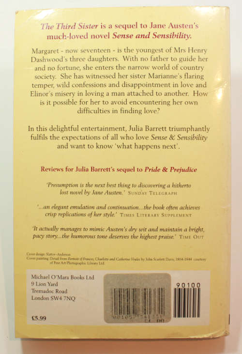 The Third Sister by Julia Barrett Softcover Book