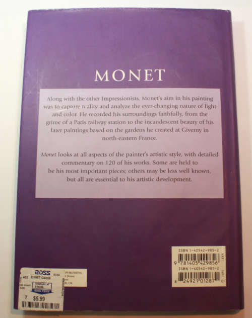 Monet by Vanessa Potts Hardcover Book