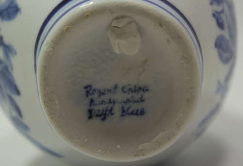 Delft Blue Regent China Handpainted Small Vase