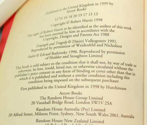 Archangel by Robert Harris Softcover Book