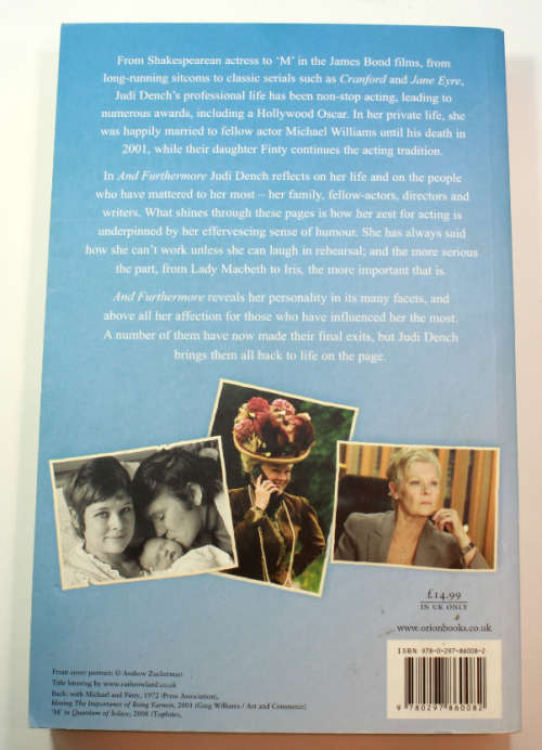 And Furthermore by Judi Dench (With John Miller) by Stiffcover Book