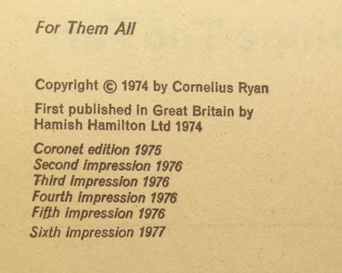 A Bridge Too Far by Cornelius Ryan Softcover Book