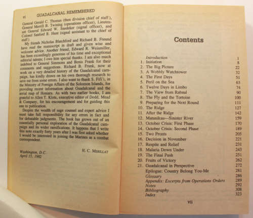 Guadalcanal Remembered by Herbert C Merrilat Softcover Book