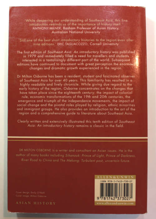 South East Asia An Introductory History by Milton Osborne Softcover Book