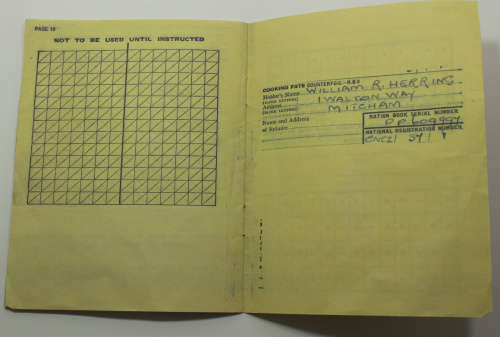 Replica British National Registration Identity Card and Ration Book Supplement