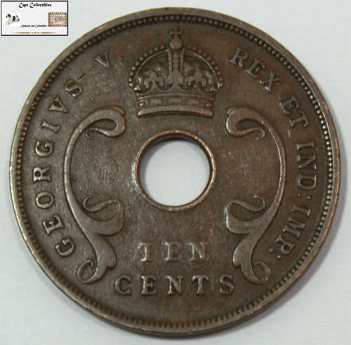 East Africa  (Kenya) 1928 10 Cents Coin Circulated