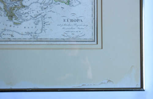 `Europa mit politischer Begranzung der einzelnen Staaten`  Map 1826 by Adolf Stieler Framed Print