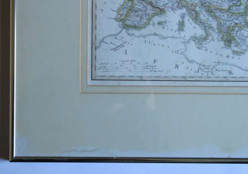`Europa mit politischer Begranzung der einzelnen Staaten`  Map 1826 by Adolf Stieler Framed Print